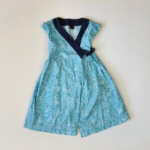 Tea Collection Hanji Korea Floral Faux Wrap Dress sz 4